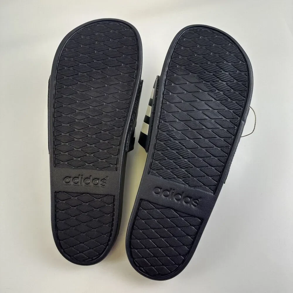 Adidas Adilette Comfort Slide Sandal Tags Navy White Stripes Legend‎ Ink Mens 13